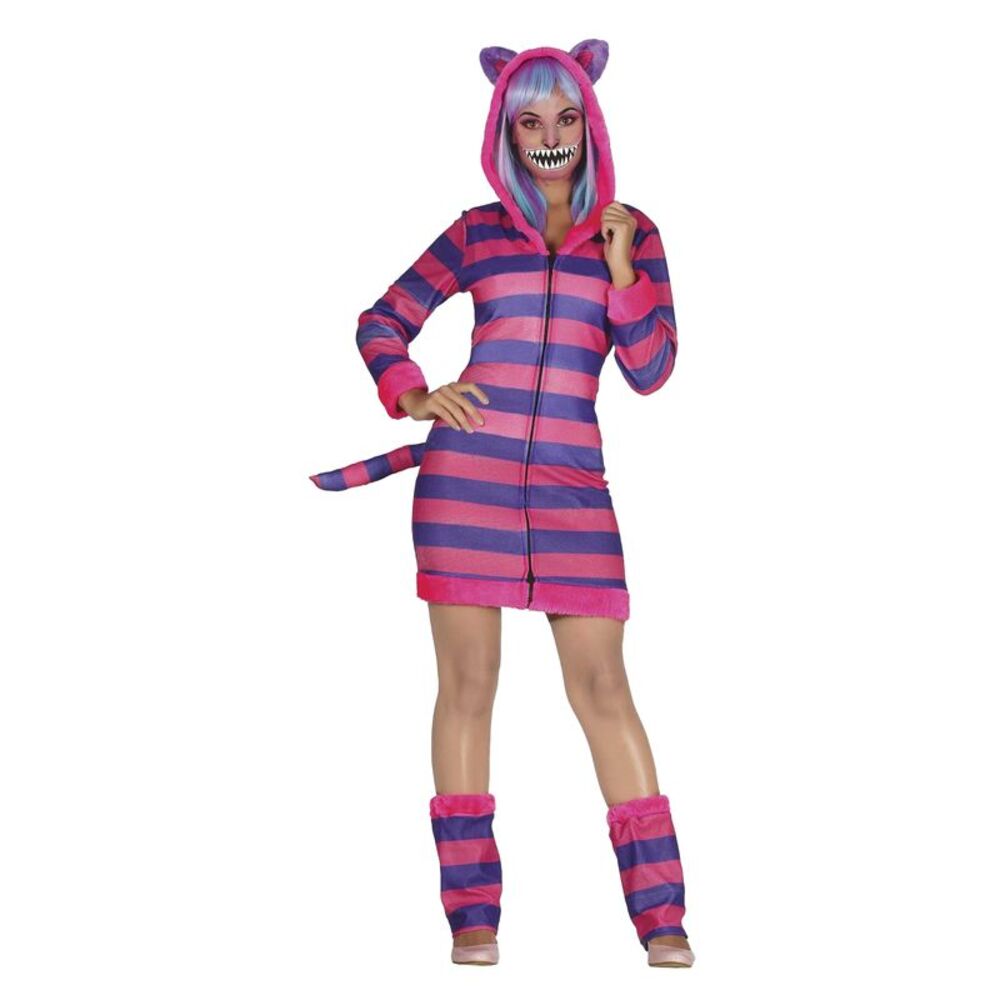 Fiestas Guirca Womens/Ladies Tabby Cat Costume / Pink/Lilac